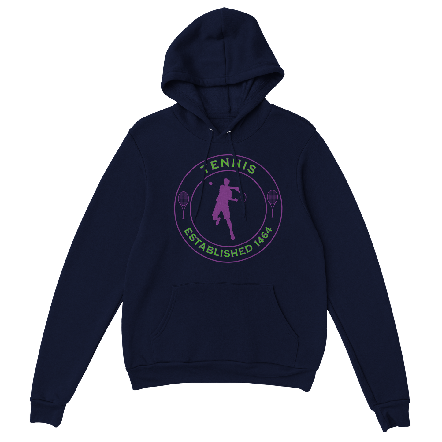 Premium Pullover Hoodie - Tennis Focus - Established 1464 - Men