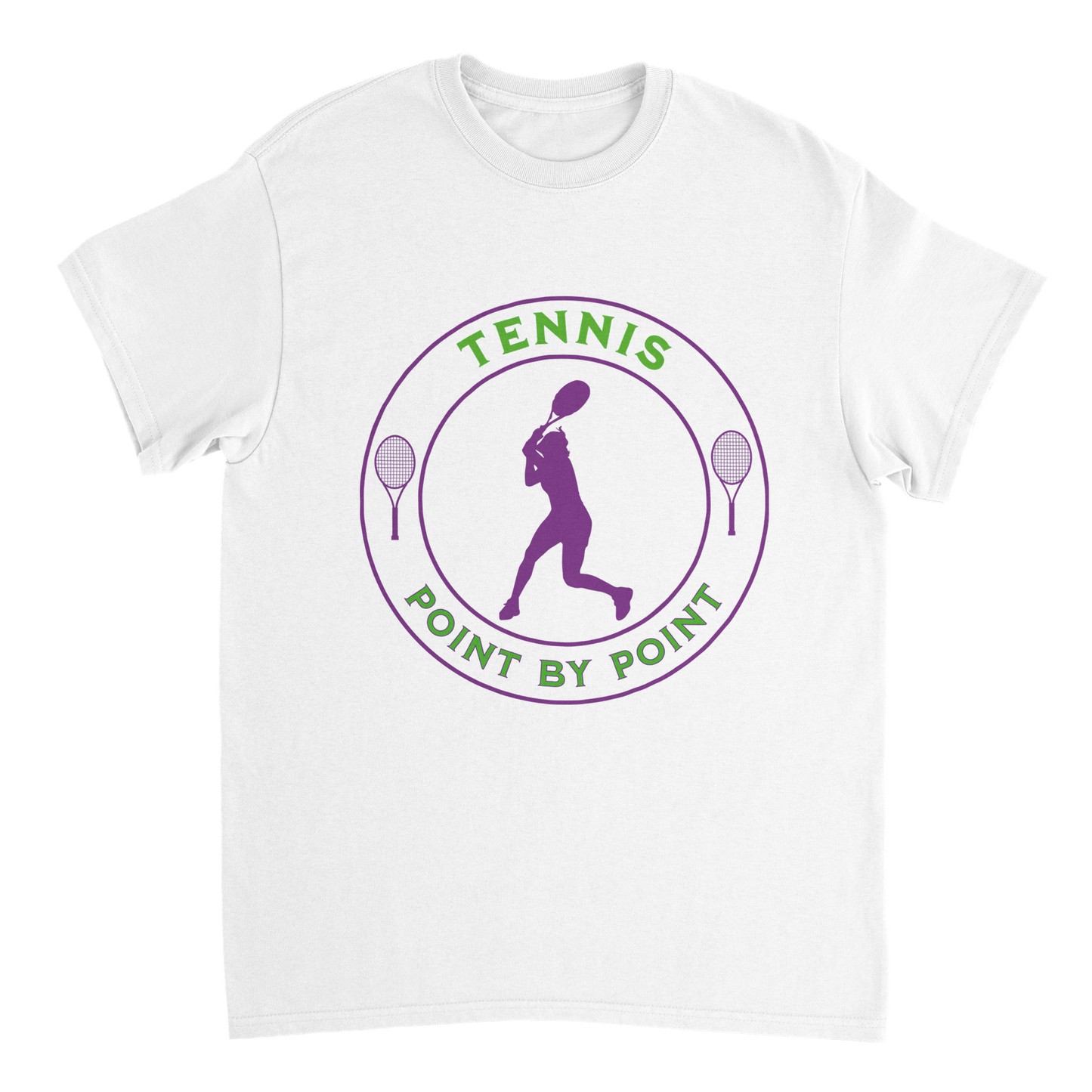 Heavyweight Crewneck T-shirt - Tennis Focus - Point by Point - Women