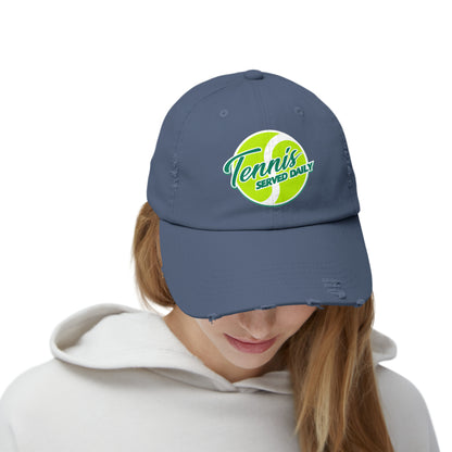 Unisex Distressed Cap Tennis Served Daily