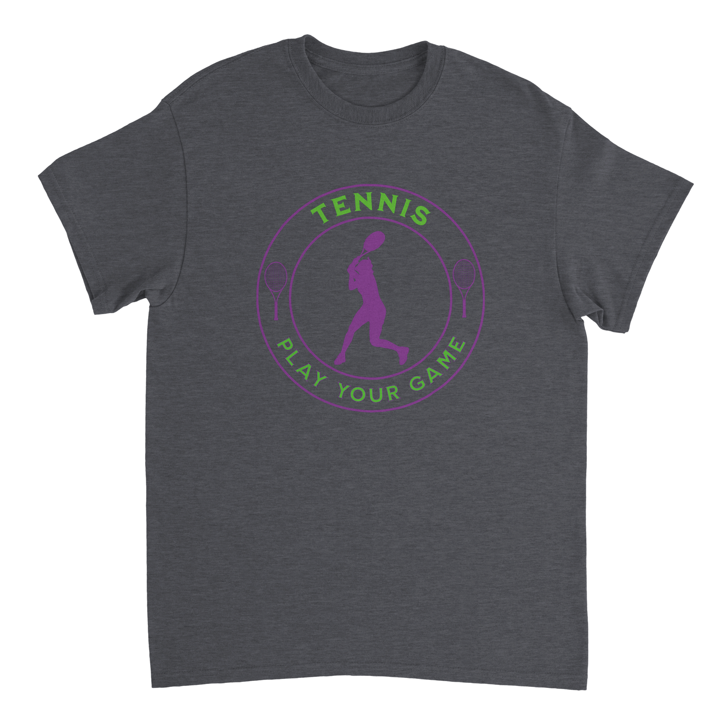 Heavyweight Crewneck T-shirt - Tennis Focus - Play Your Game - Women