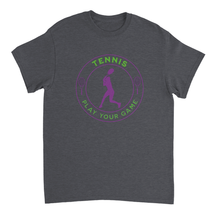 Heavyweight Crewneck T-shirt - Tennis Focus - Play Your Game - Women