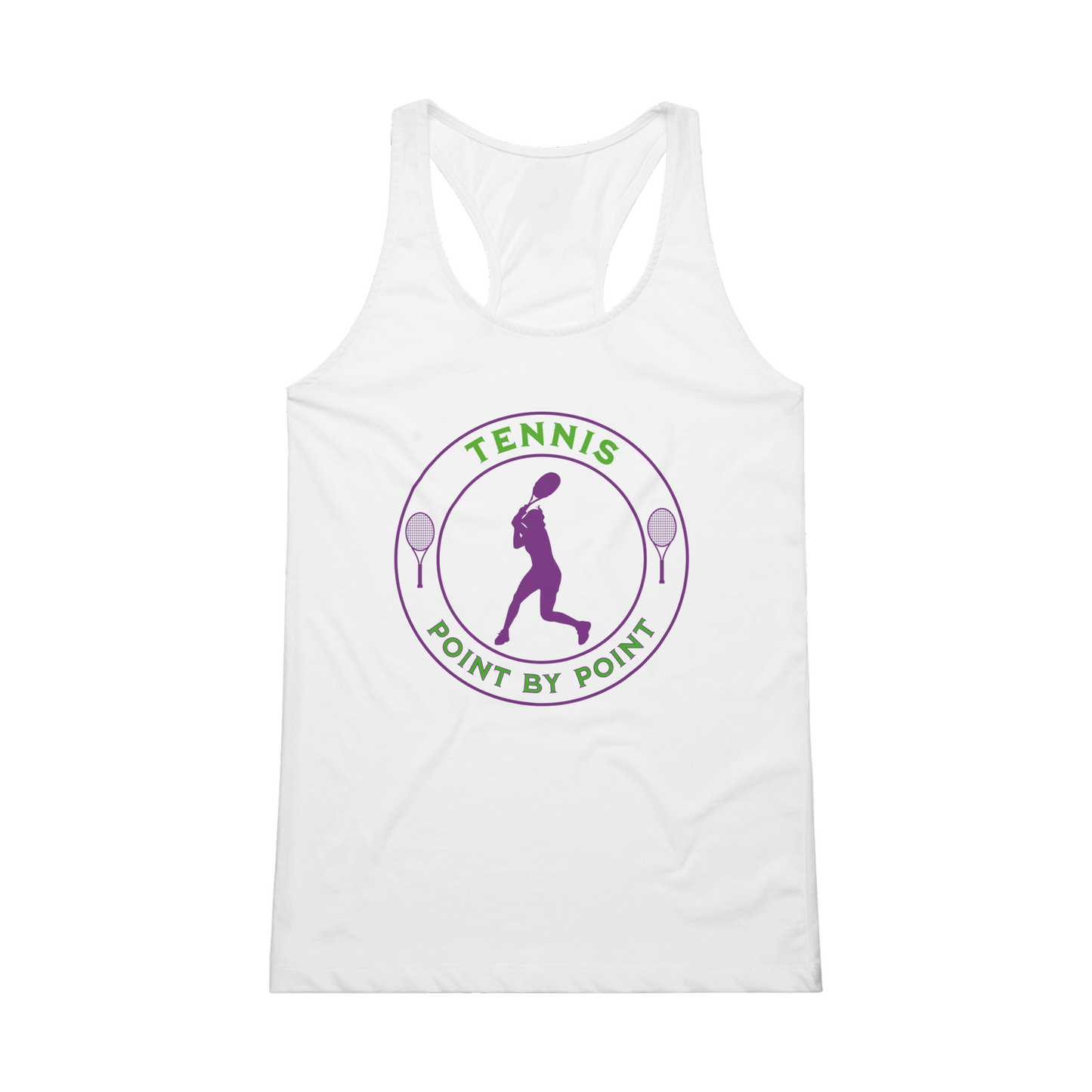 Performance Womens Tank Top - Tennis Focus - Point by Point - Womens