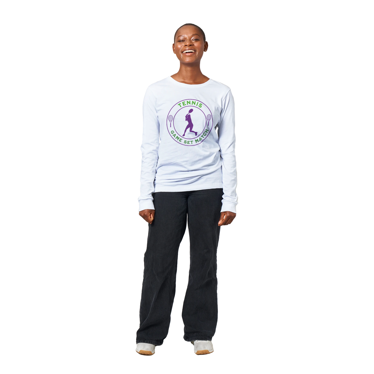 Premium Longsleeve T-shirt - Tennis Focus - Game Set Match - Women