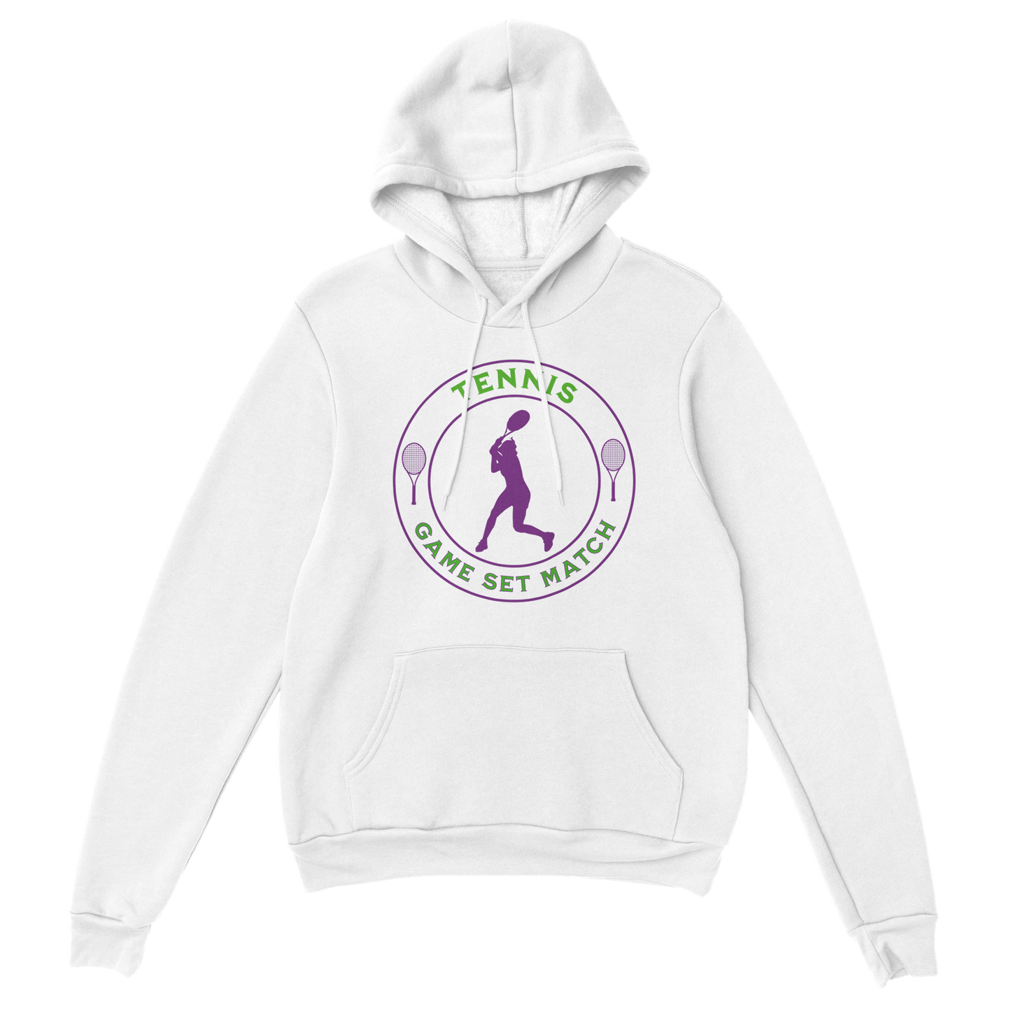 Premium Pullover Hoodie - Tennis Focus - Game Set Match - Women