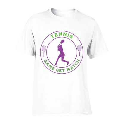 Performance Crewneck T-shirt -Tennis Focus - Game Set Match - Women