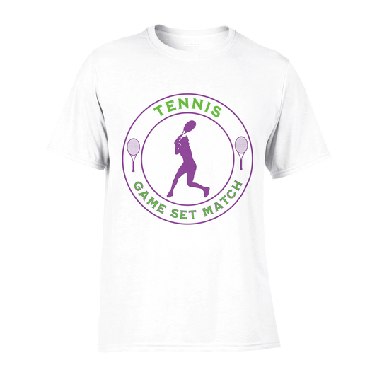 Performance Crewneck T-shirt -Tennis Focus - Game Set Match - Women