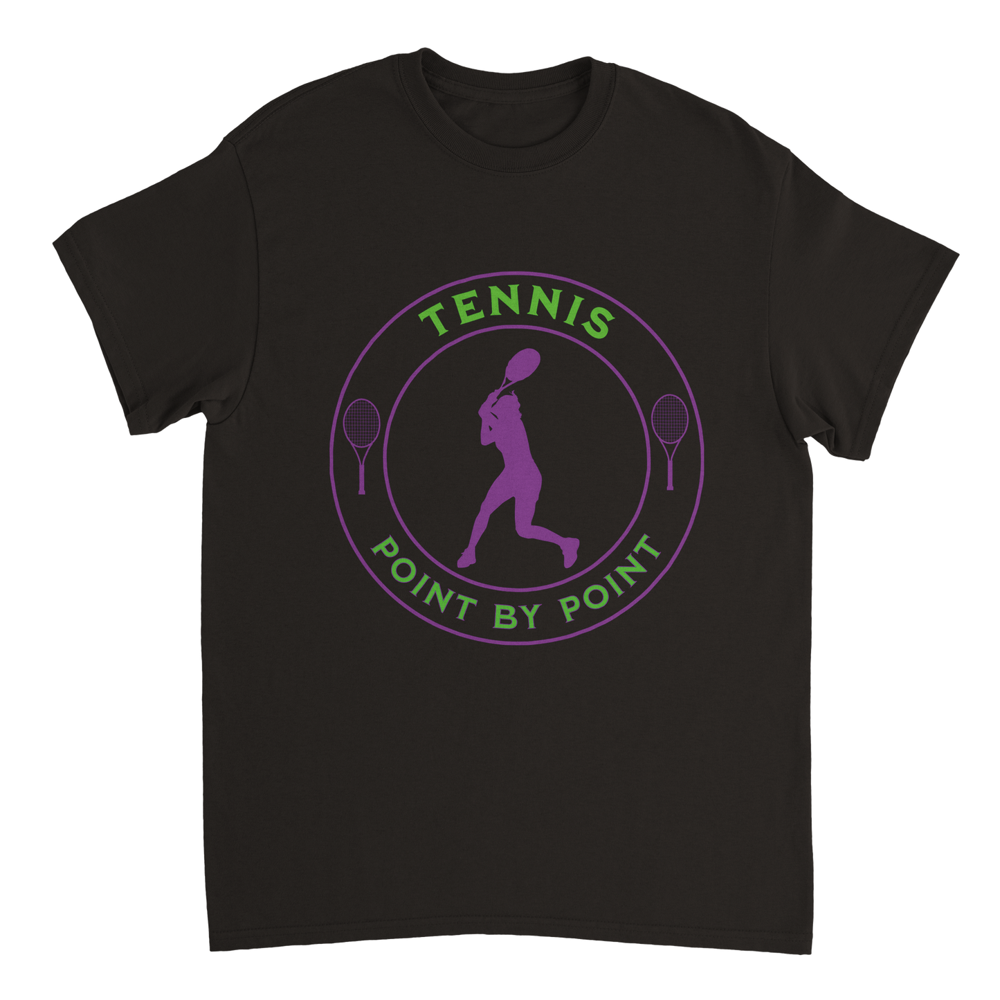 Heavyweight Crewneck T-shirt - Tennis Focus - Point by Point - Women