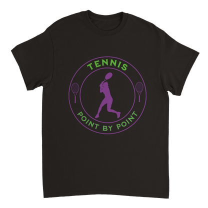 Heavyweight Crewneck T-shirt - Tennis Focus - Point by Point - Women