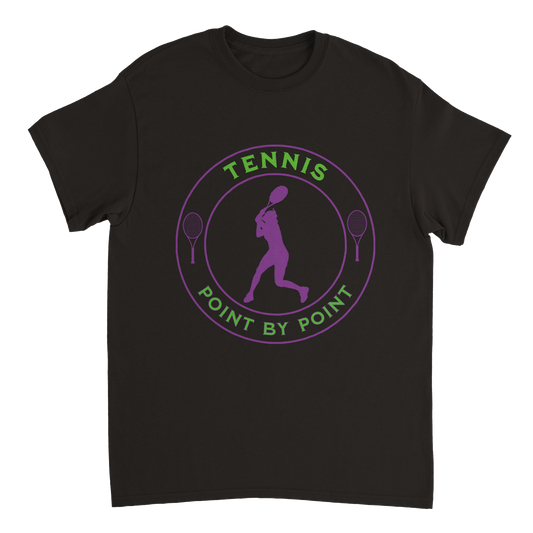 Heavyweight Crewneck T-shirt - Tennis Focus - Point by Point - Women