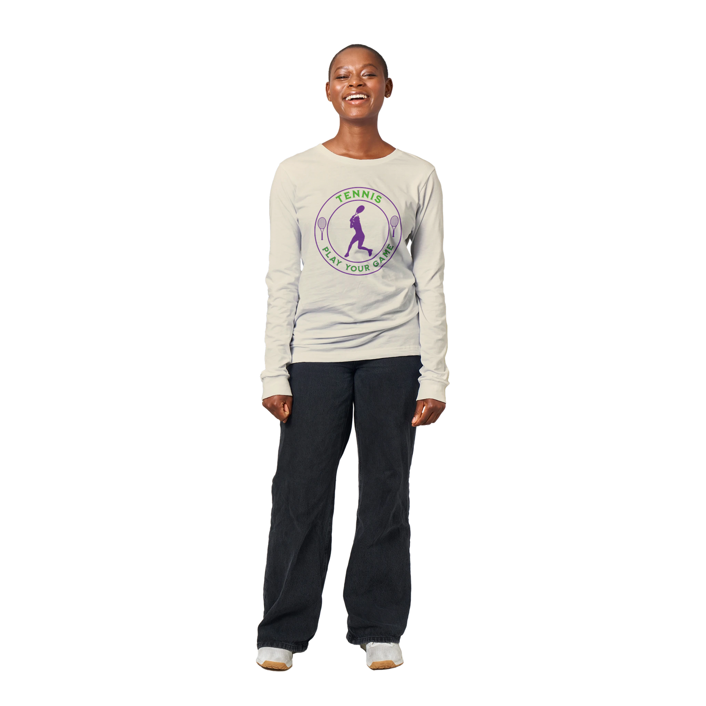 Premium Longsleeve T-shirt - Tennis Focus - Play Your Game - Women