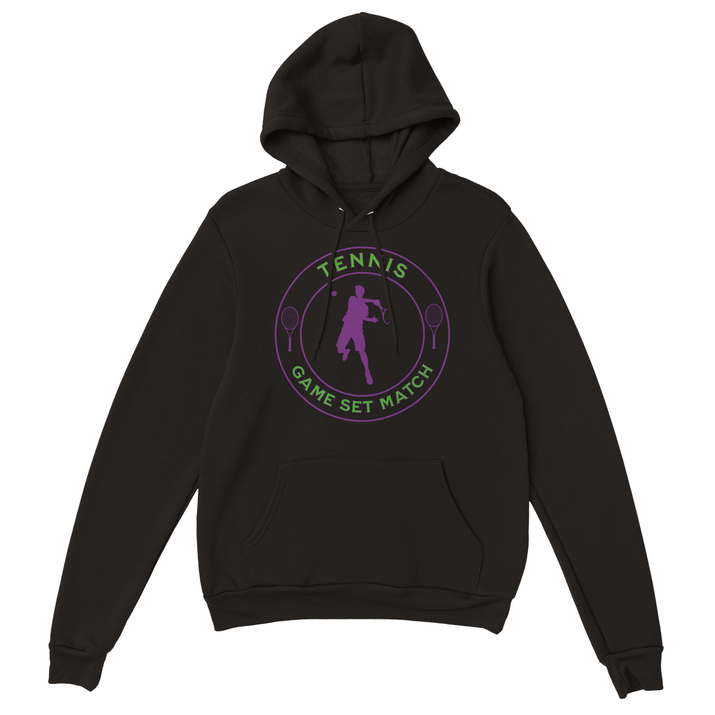 Premium Pullover Hoodie - Tennis Focus - Game Set Match - Men