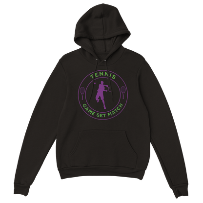 Premium Pullover Hoodie - Tennis Focus - Game Set Match - Men