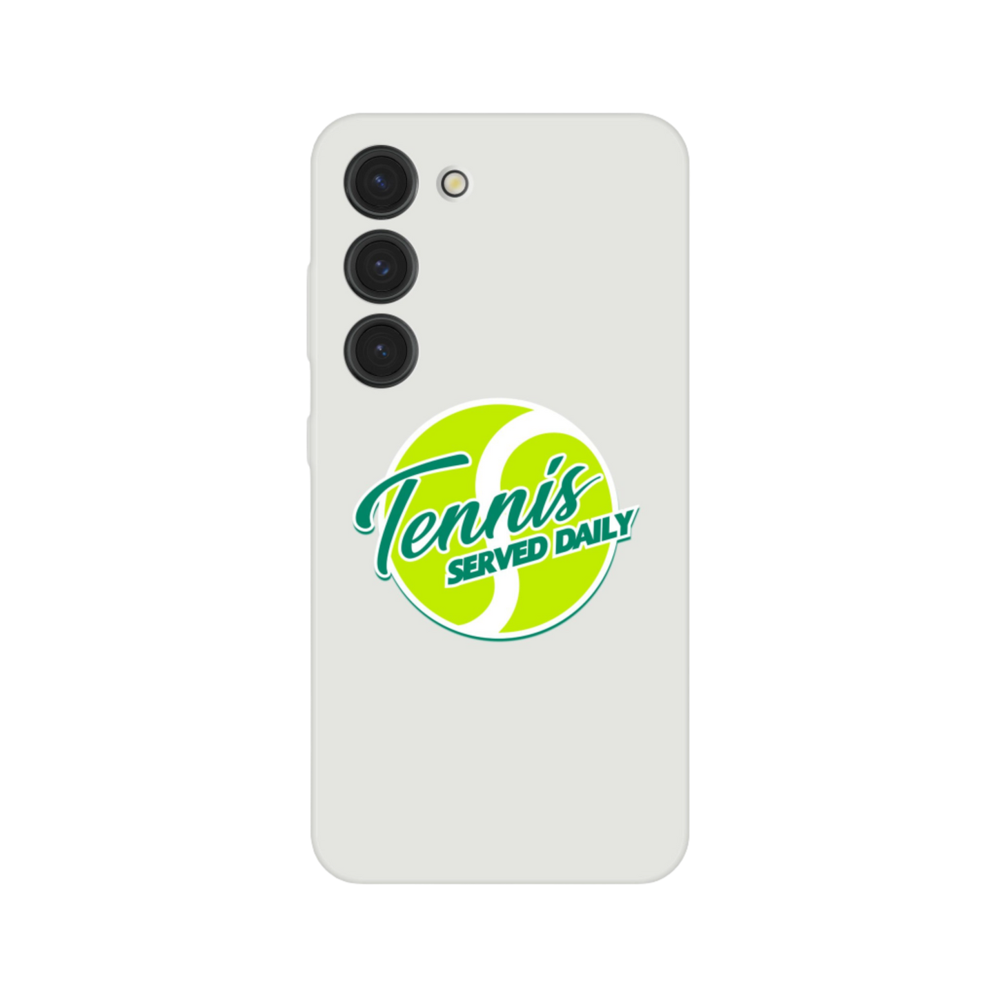 Flexi Satin Cell Phone Case - Tennis Served Daily