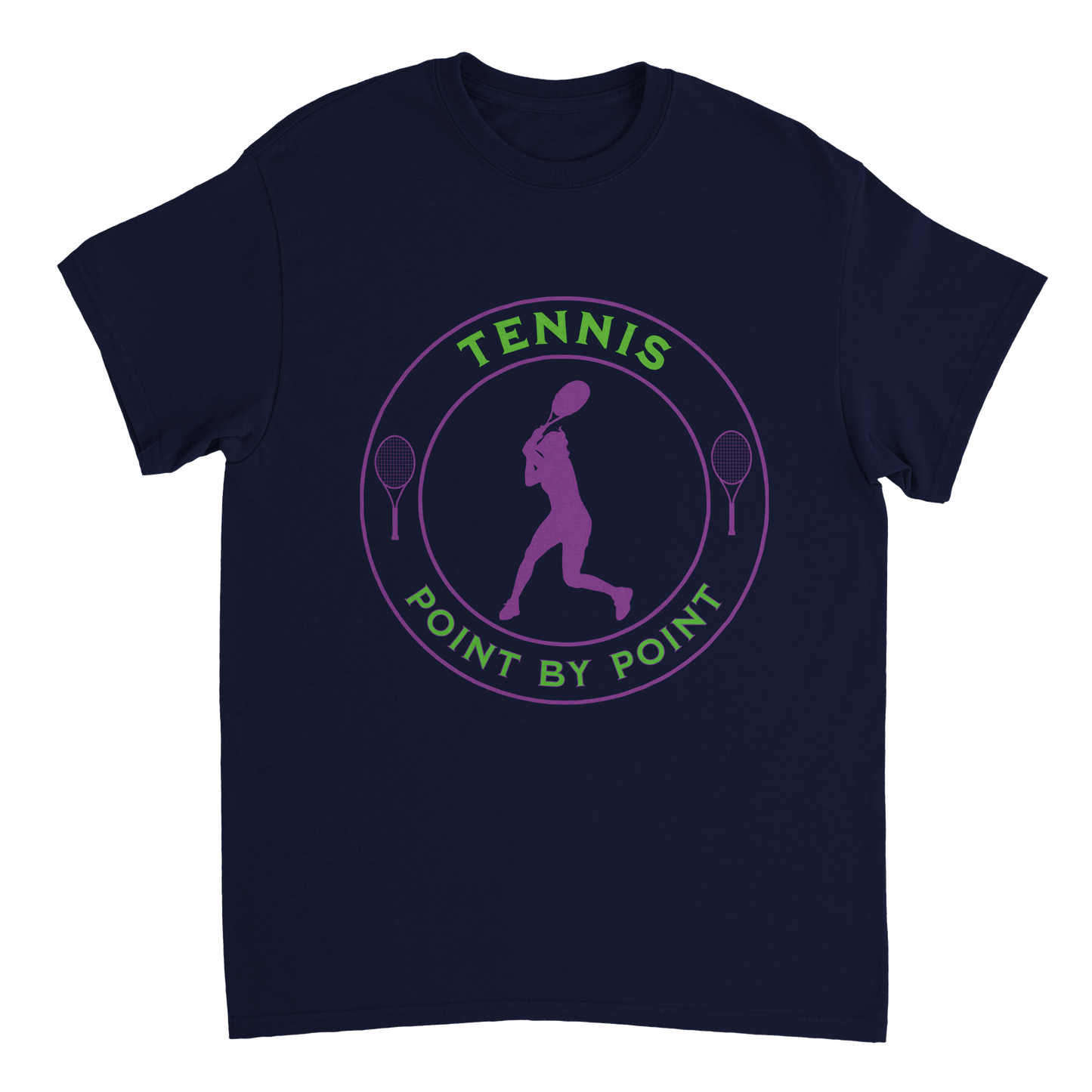 Heavyweight Crewneck T-shirt - Tennis Focus - Point by Point - Women