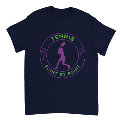 Heavyweight Crewneck T-shirt - Tennis Focus - Point by Point - Women