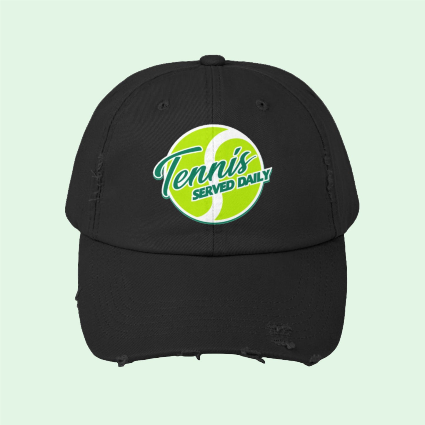 Unisex Distressed Cap Tennis Served Daily