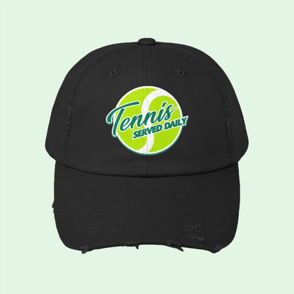 Unisex Distressed Cap Tennis Served Daily