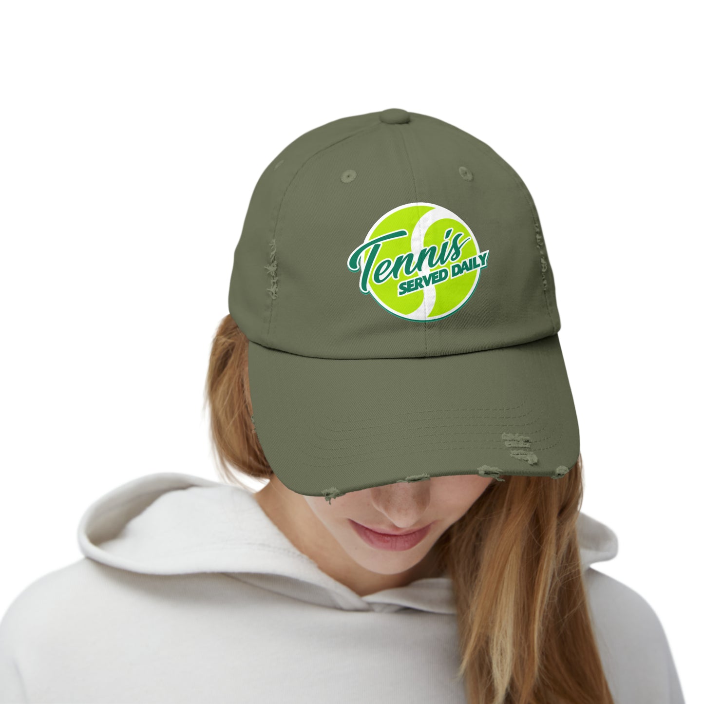 Unisex Distressed Cap Tennis Served Daily