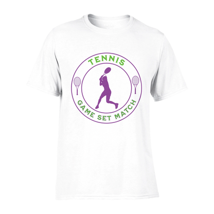 Performance Crewneck T-shirt -Tennis Focus - Game Set Match - Women