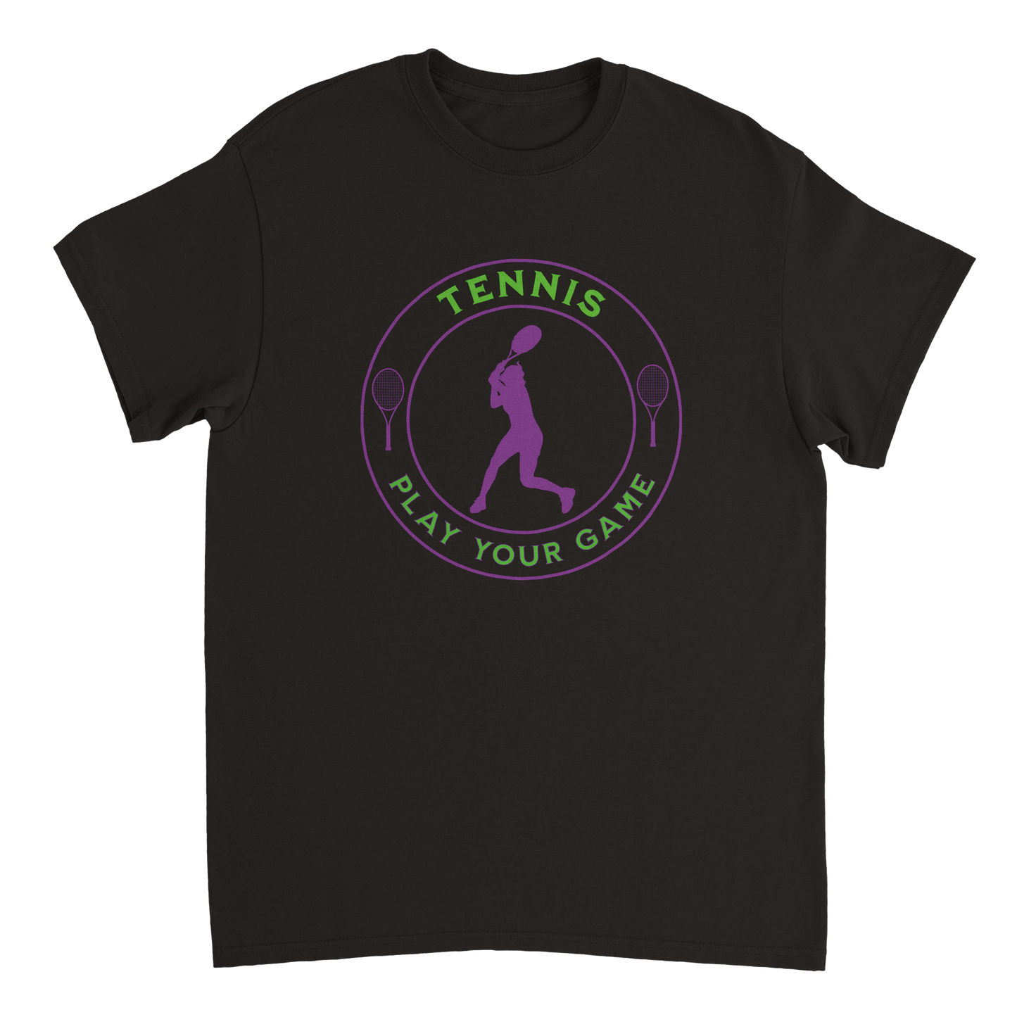 Heavyweight Crewneck T-shirt - Tennis Focus - Play Your Game - Women