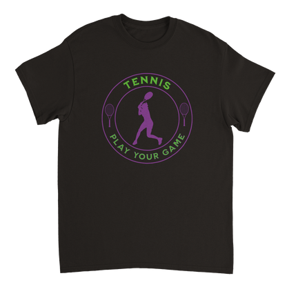 Heavyweight Crewneck T-shirt - Tennis Focus - Play Your Game - Women