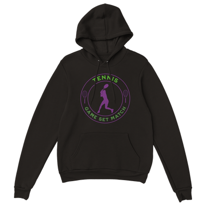 Premium Pullover Hoodie - Tennis Focus - Game Set Match - Women