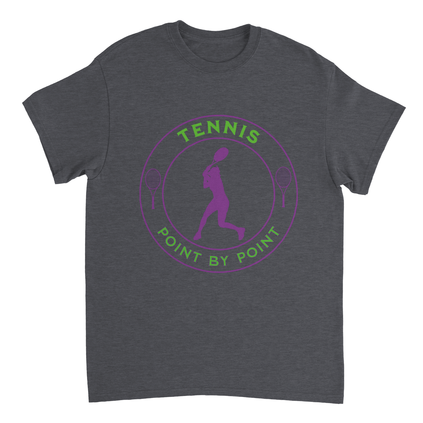 Heavyweight Crewneck T-shirt - Tennis Focus - Point by Point - Women