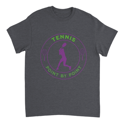 Heavyweight Crewneck T-shirt - Tennis Focus - Point by Point - Women