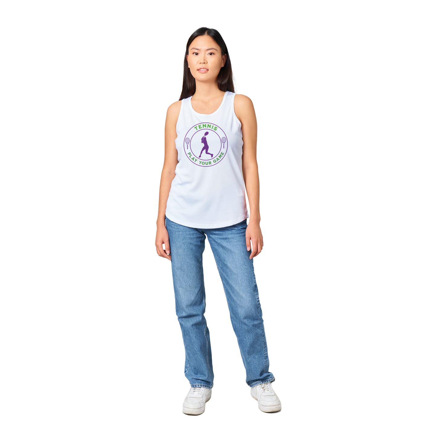 Performance Womens Tank Top - Tennis Focus - Play Your Game - Women