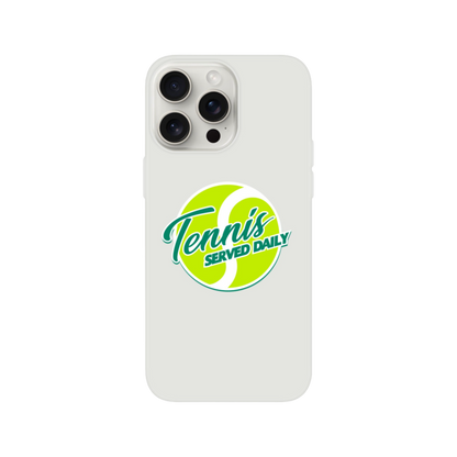 Flexi Satin Cell Phone Case - Tennis Served Daily