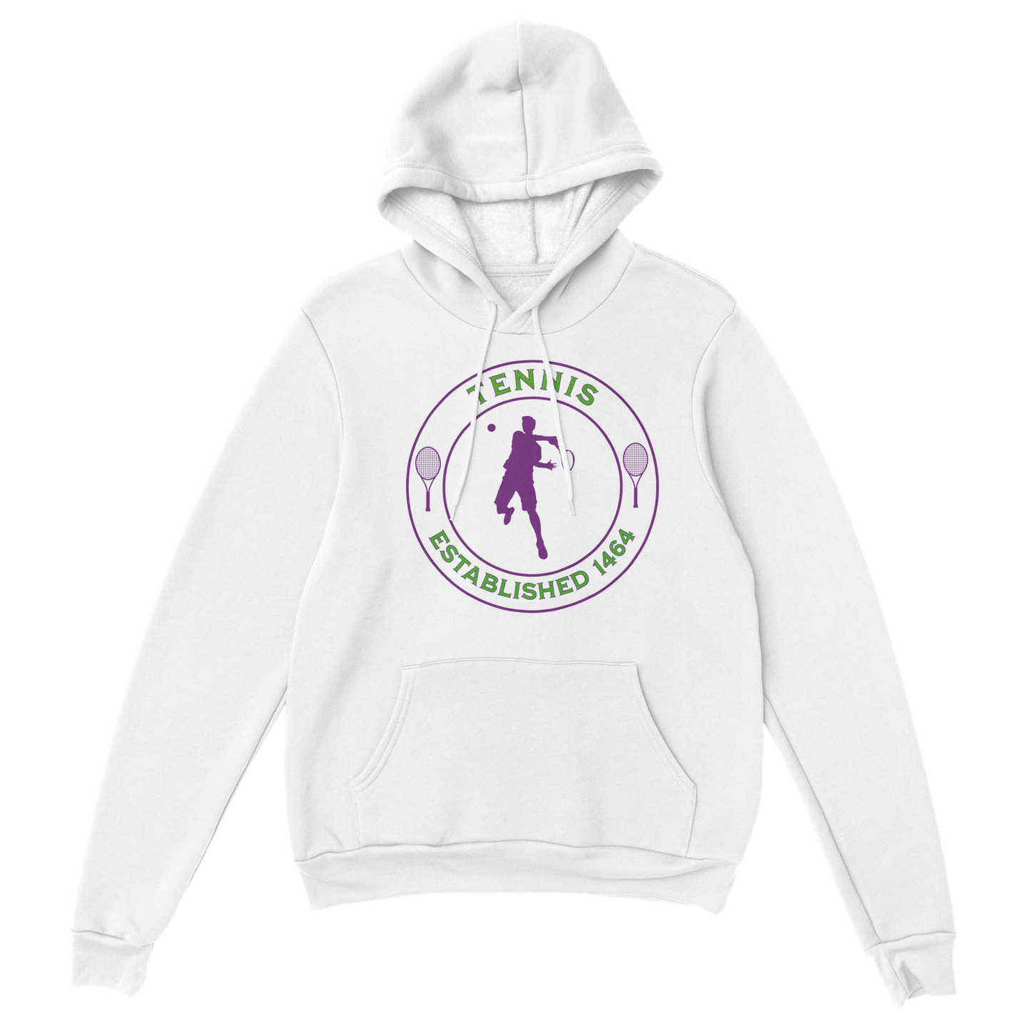 Premium Pullover Hoodie - Tennis Focus - Established 1464 - Men