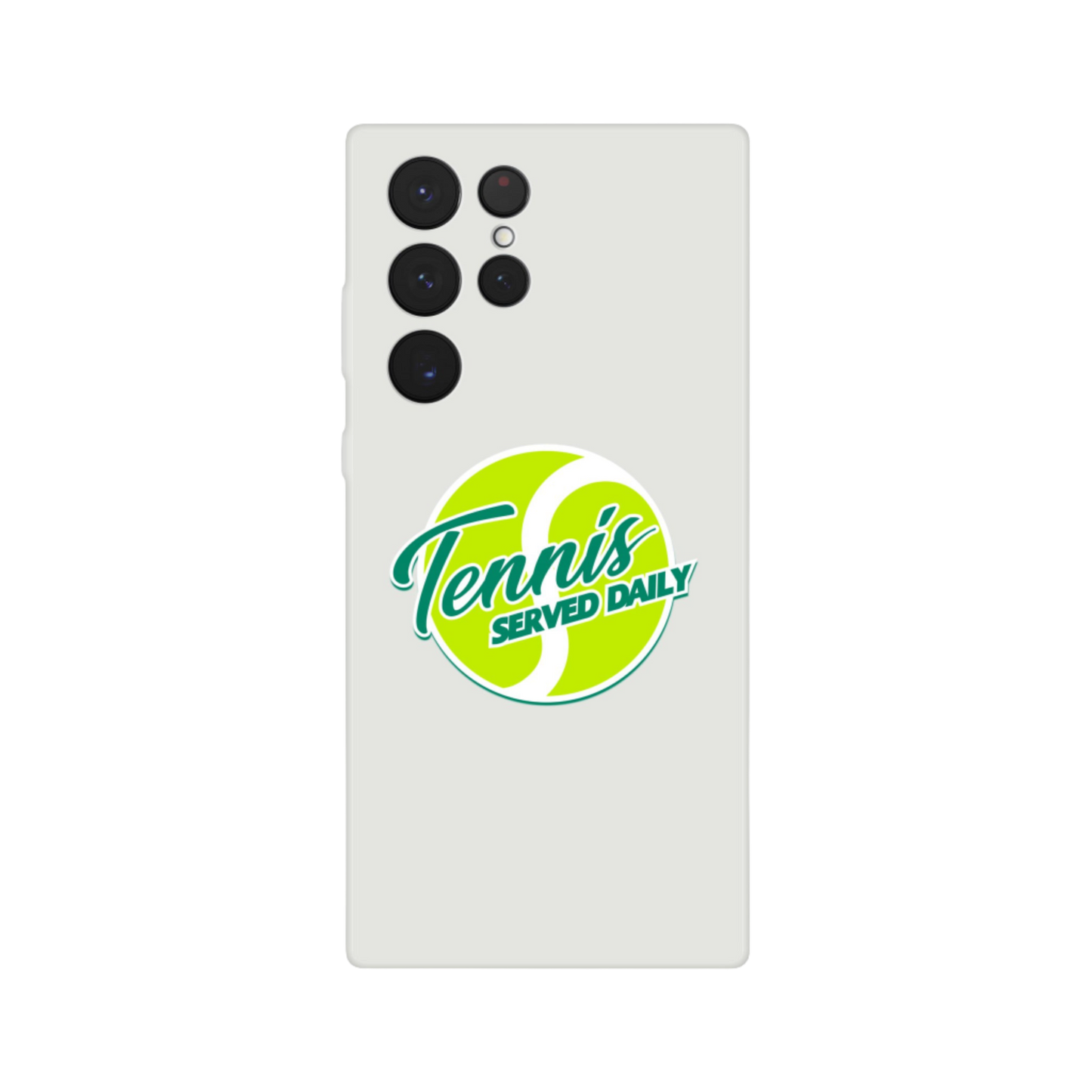 Flexi Satin Cell Phone Case - Tennis Served Daily