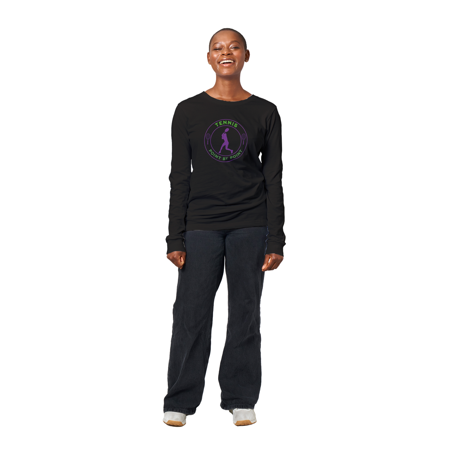 Premium Longsleeve T-shirt - Tennis Focus - Point by Point - Women