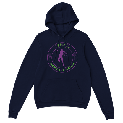 Premium Pullover Hoodie - Tennis Focus - Game Set Match - Men