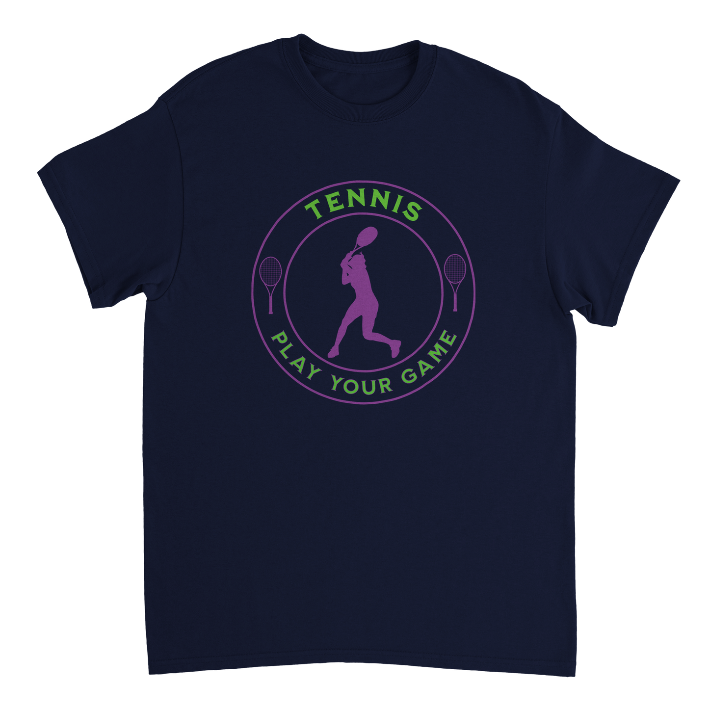 Heavyweight Crewneck T-shirt - Tennis Focus - Play Your Game - Women