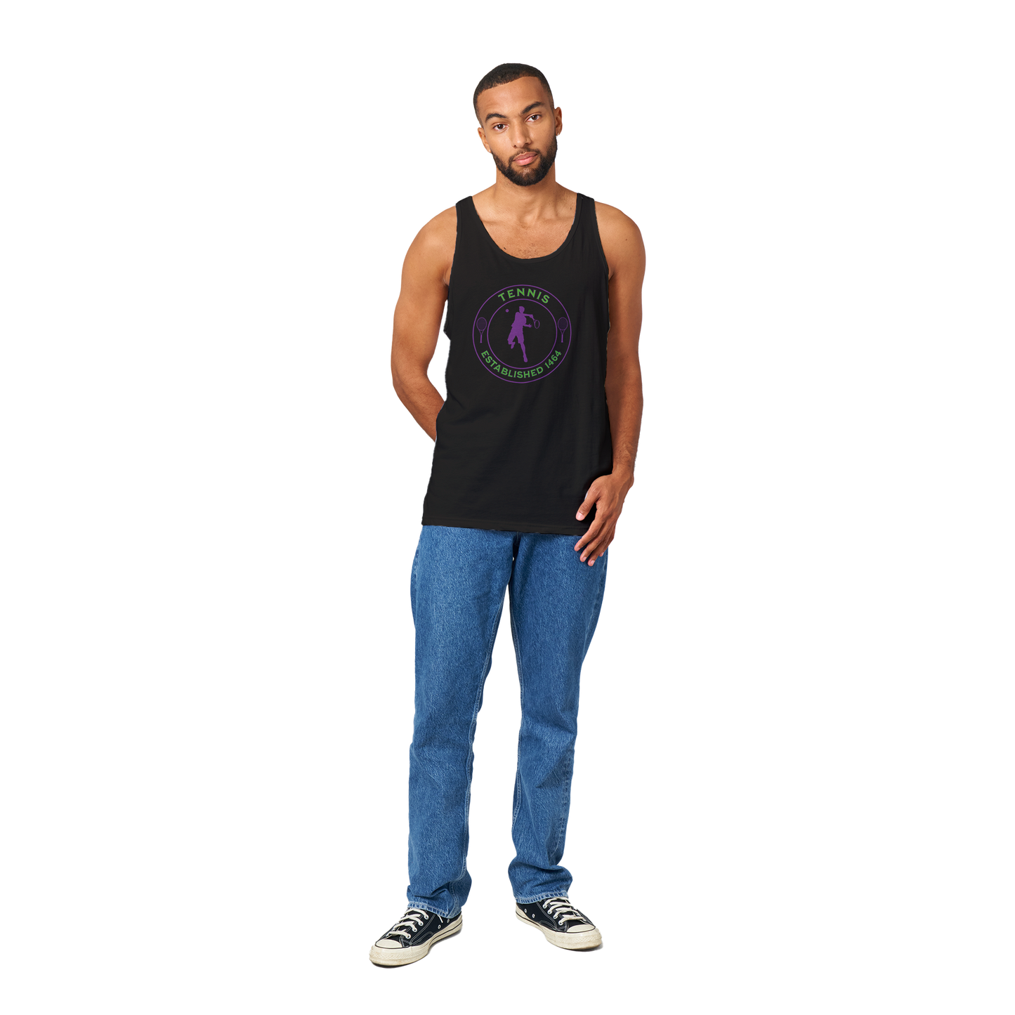 Premium Unisex Tank Top - Tennis focus - Established 1464 - Men