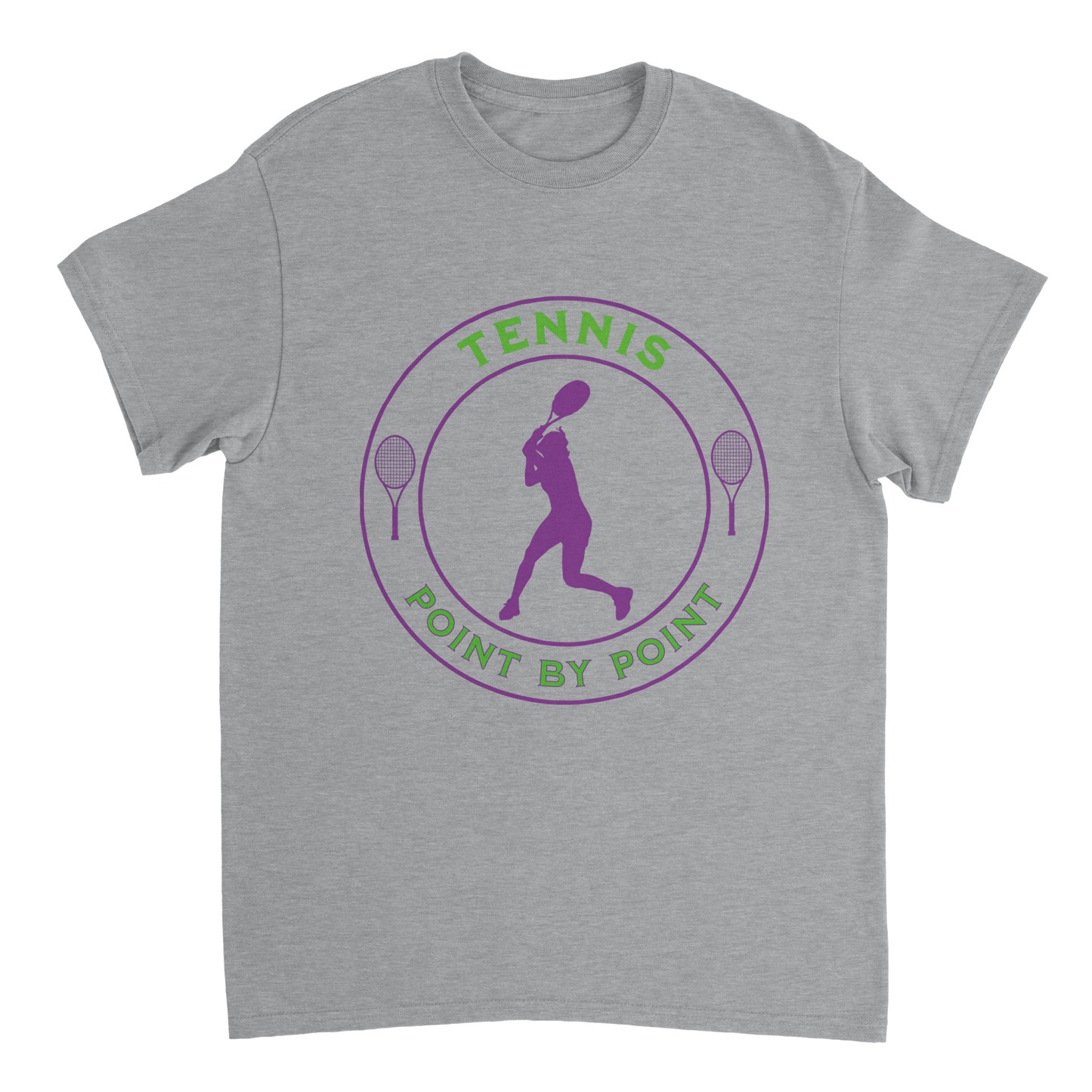 Heavyweight Crewneck T-shirt - Tennis Focus - Point by Point - Women