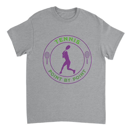 Heavyweight Crewneck T-shirt - Tennis Focus - Point by Point - Women