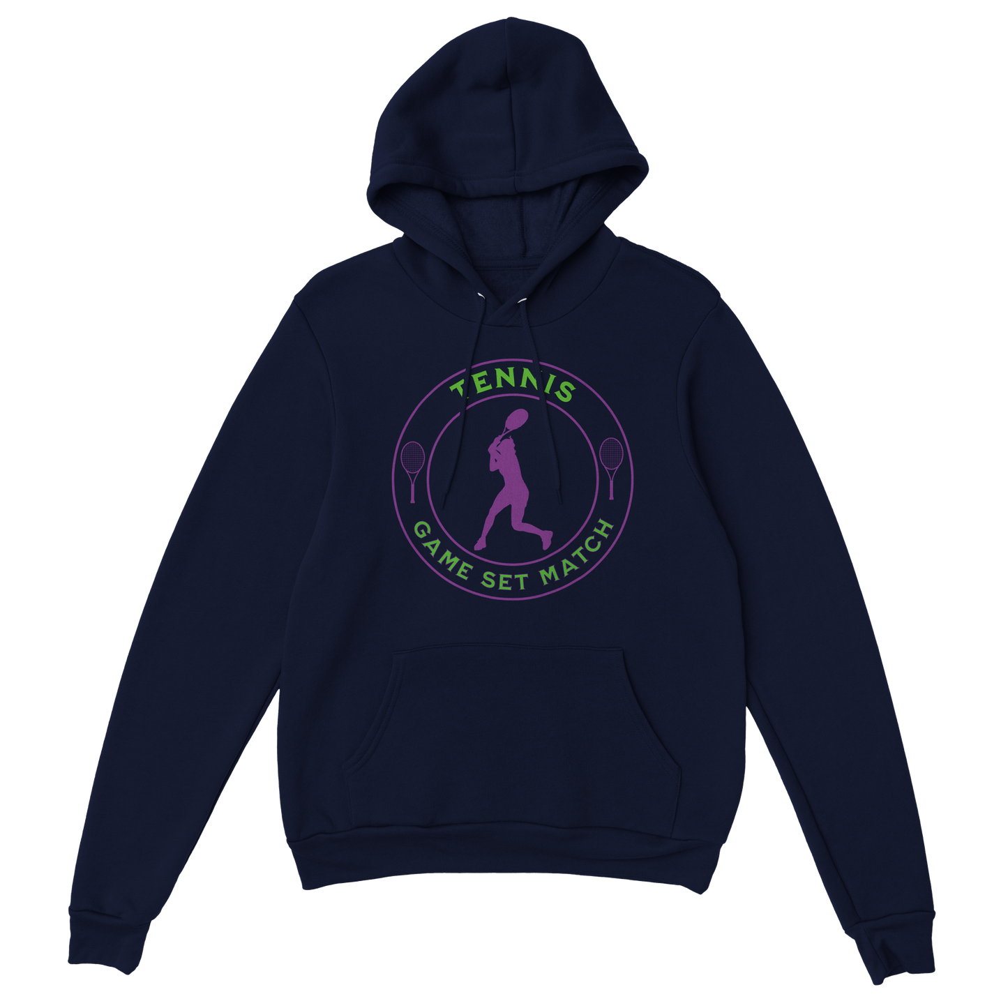 Premium Pullover Hoodie - Tennis Focus - Game Set Match - Women