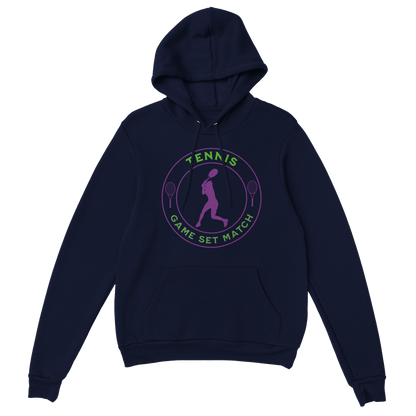 Premium Pullover Hoodie - Tennis Focus - Game Set Match - Women