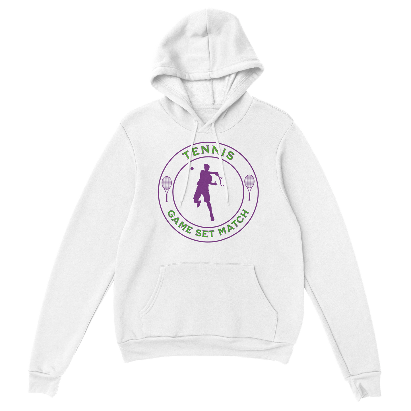 Premium Pullover Hoodie - Tennis Focus - Game Set Match - Men