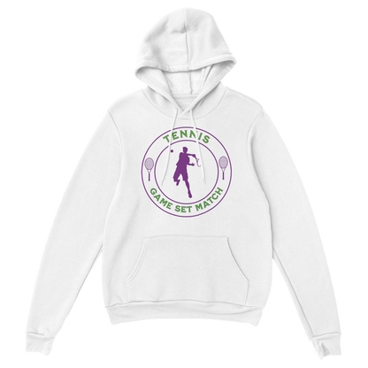 Premium Pullover Hoodie - Tennis Focus - Game Set Match - Men